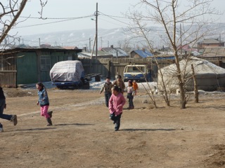 Children playing outside during break 1
